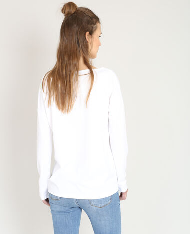 T-shirt à lacets blanc - Pimkie