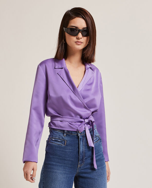 Chemise cache-coeur violet - Pimkie