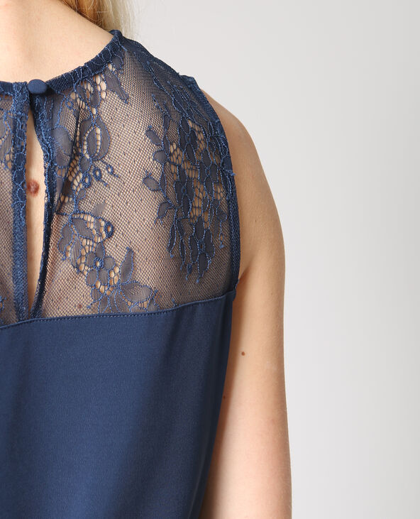 Top en dentelle bleu marine - Pimkie