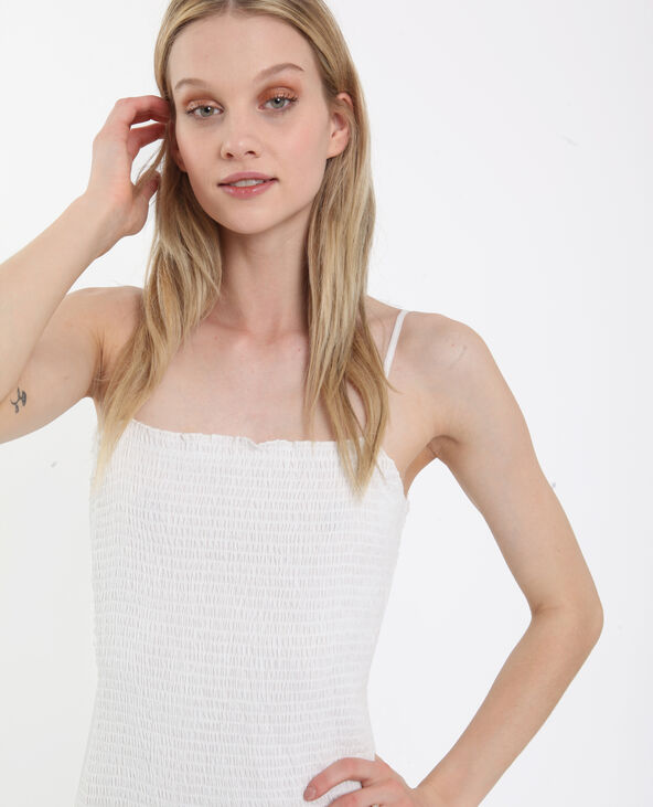 Robe en smock blanc - Pimkie