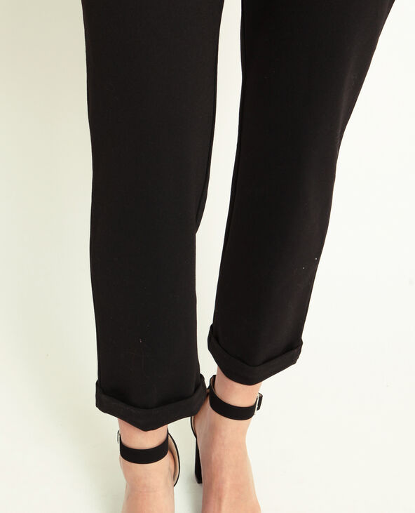 Combi-pantalon à manches courtes noir - Pimkie