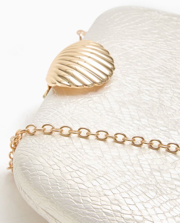 Sac boxy avec coquillage et chaine argenté - Pimkie