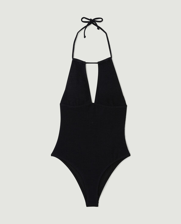 Maillot de bain 1 pièce triangle noir - Pimkie