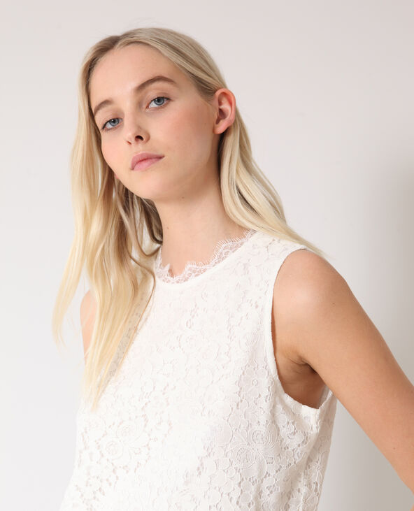 Top en dentelle blanc - Pimkie