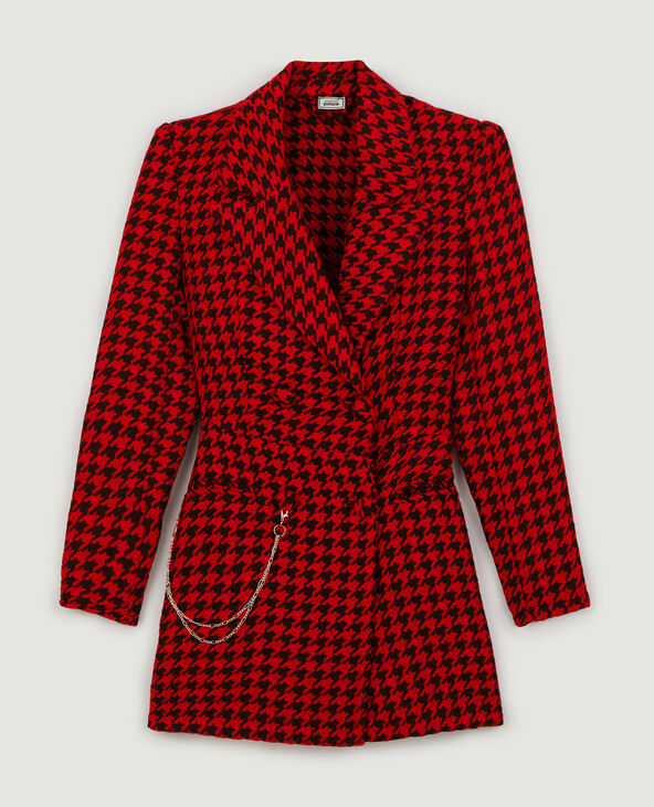 Combishort motif pied-de-coq rouge - Pimkie
