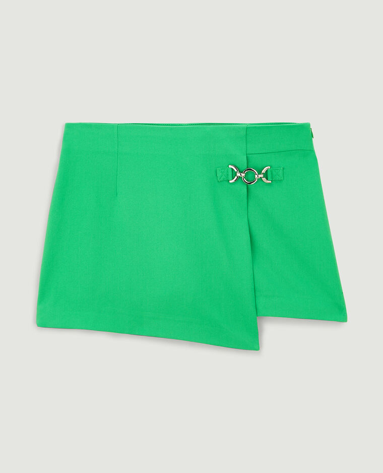 Jupe-short avec boucle métallique vert - Pimkie