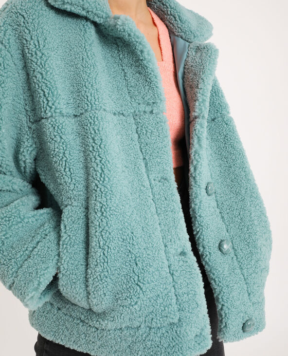 Veste imitation mouton bleu - Pimkie