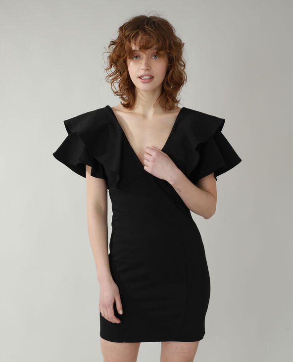 Robe volantée noir - Pimkie