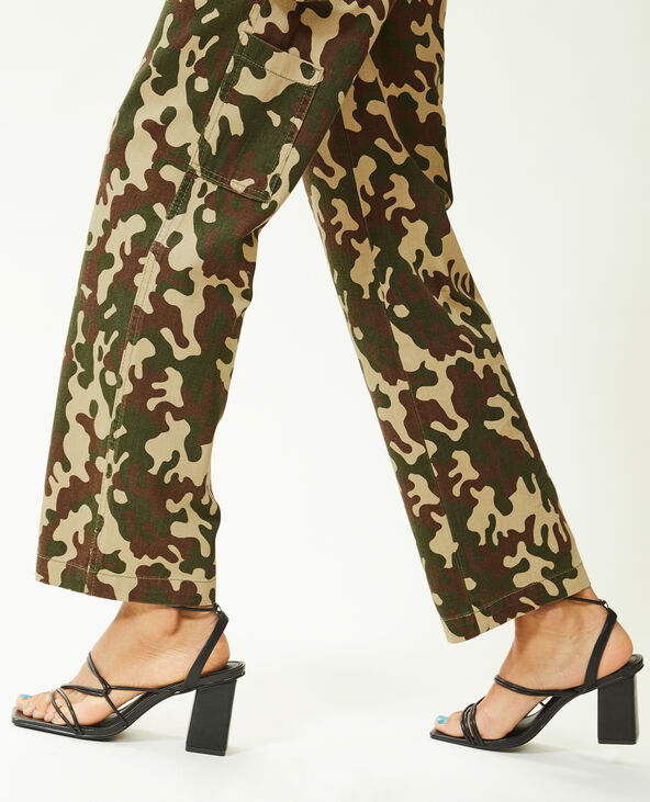 Pantalon cargo droit camel - Pimkie