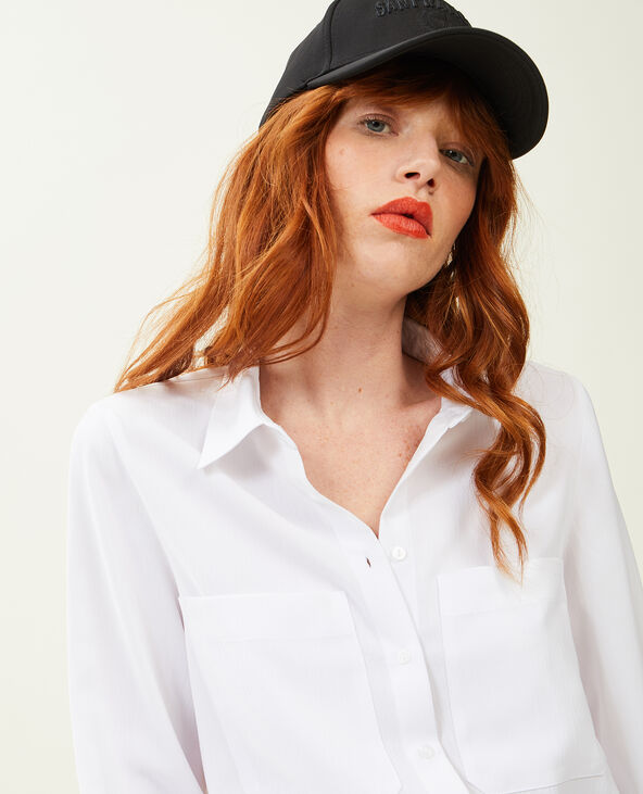 Chemise fluide manches longues blanc - Pimkie