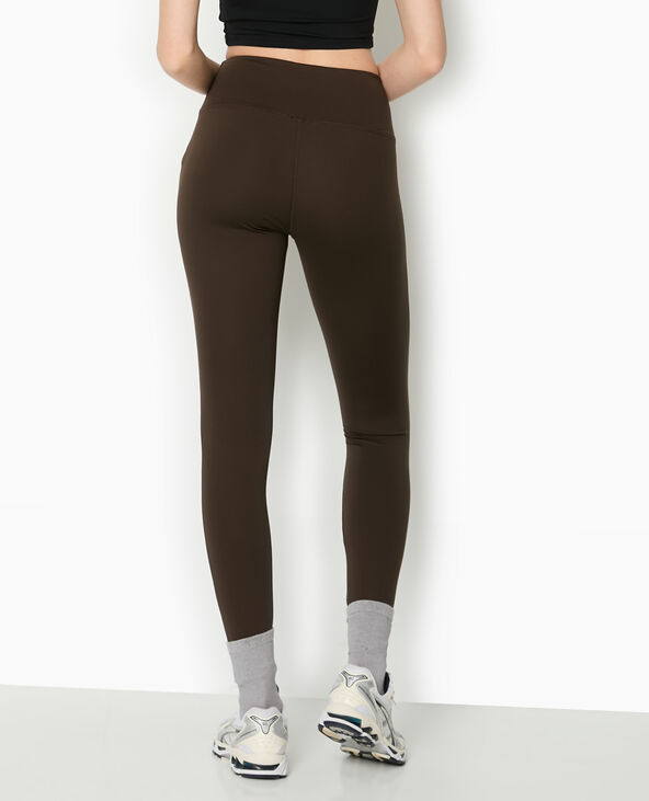 Legging en maille extensible et sculptante marron - Pimkie