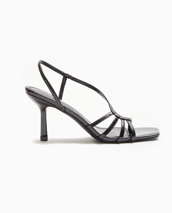 Sandales à talon vernies noir - Pimkie