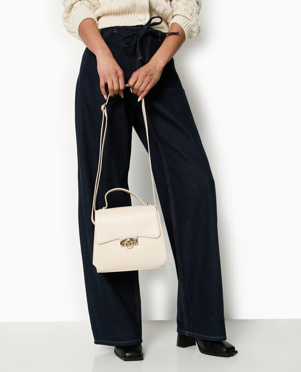 Sac boxy avec poignée et bandoulière beige - Pimkie