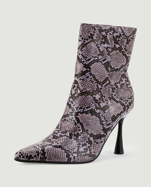 Boots pointues effet serpent lilas - Pimkie