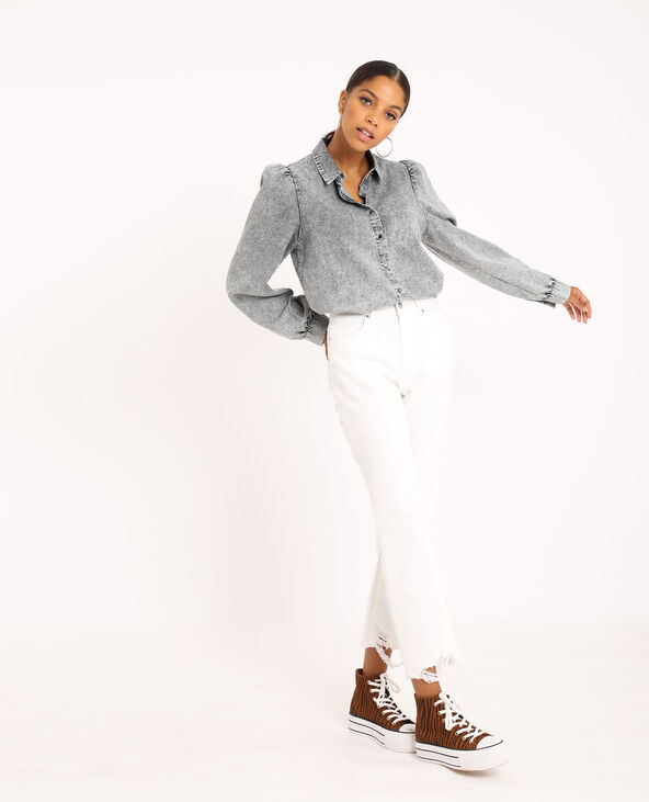 Chemise en jean gris clair - Pimkie