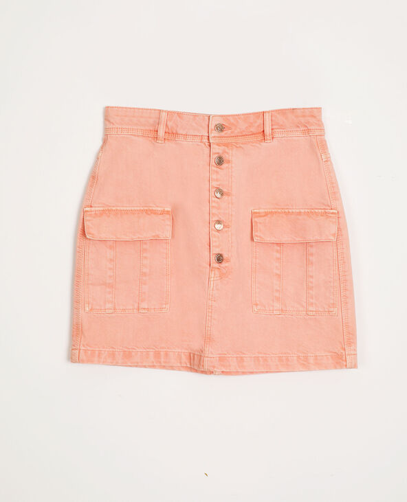 Jupe en jean orange - Pimkie