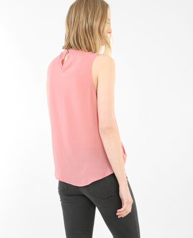 Top croisé col choker vieux rose - Pimkie