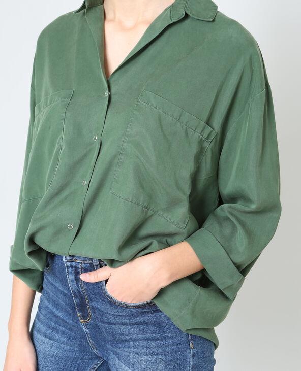 Chemise XL fluide vert foncé - Pimkie