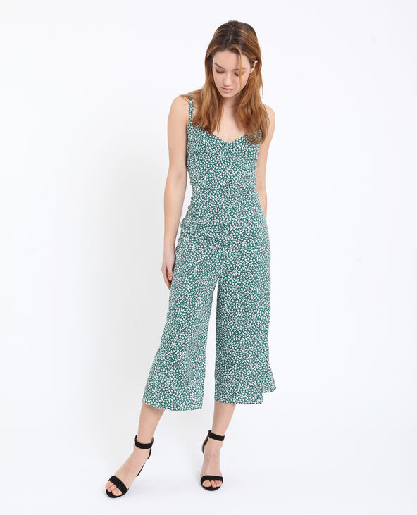 Combi-pantalon à fleurs blanc - Pimkie