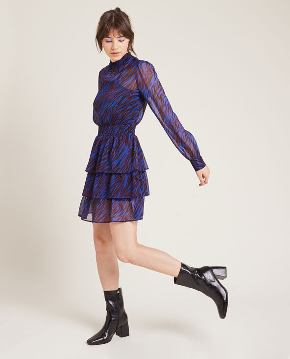 Robe à volants bleu - Pimkie