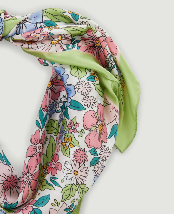 Foulard motif fleuri vert kaki - Pimkie