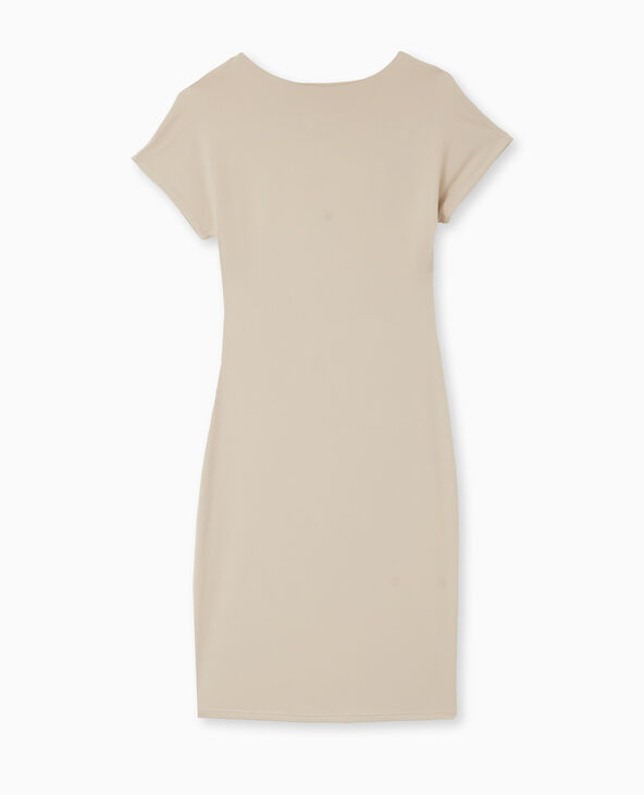 Robe courte avec dos ouvert beige - Pimkie