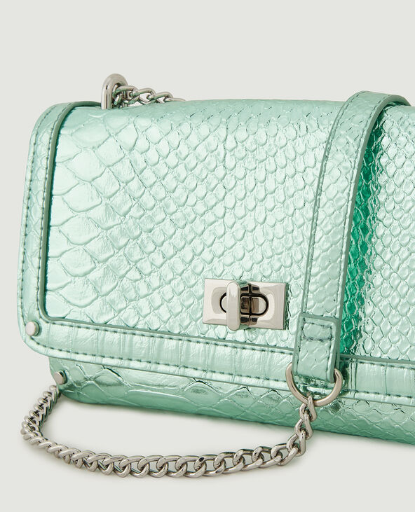 Sac pochette avec chaine vert anis - Pimkie
