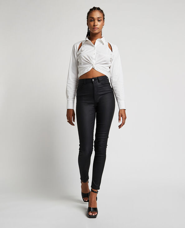 Jean skinny enduit noir - Pimkie