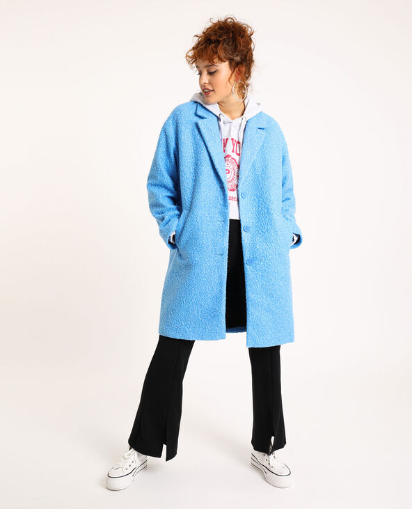 Manteau maille bouclette