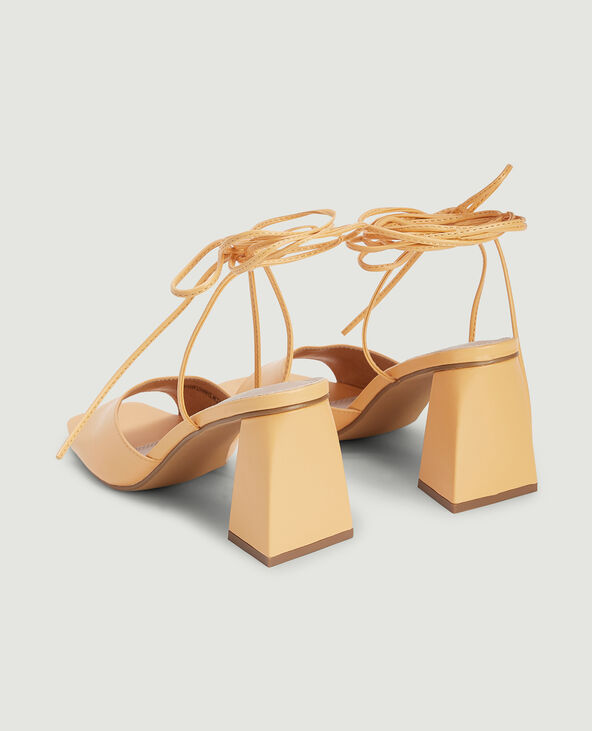 Sandales talons pyramides orange - Pimkie
