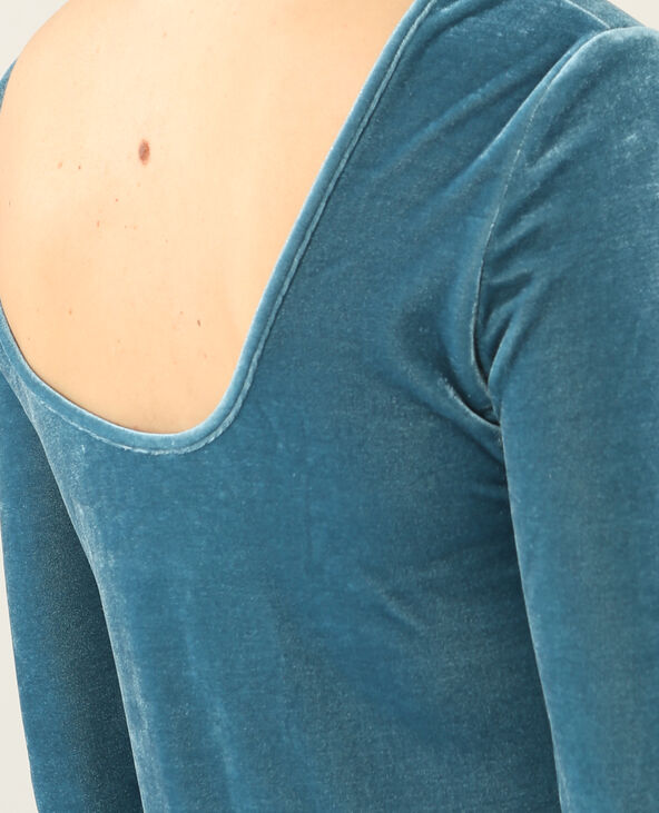 Robe velours bleu foncé - Pimkie