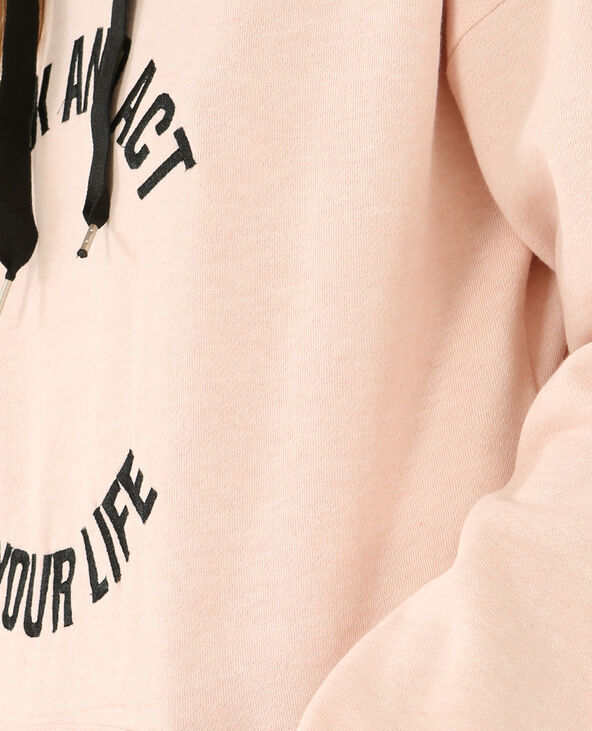 Sweat à capuche rose clair - Pimkie