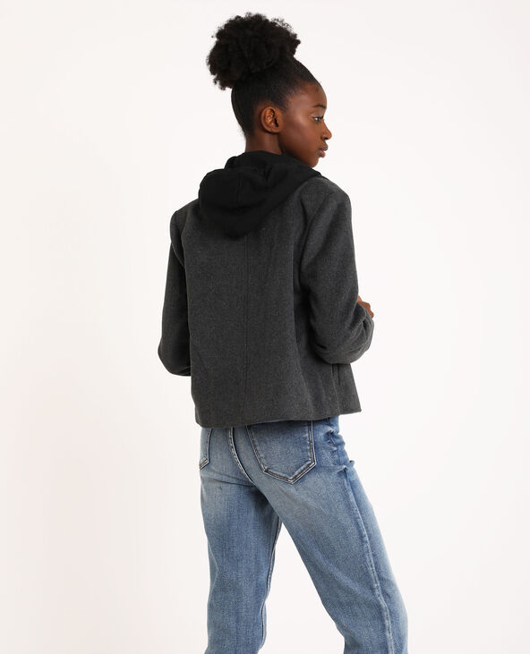 Manteau court gris chiné - Pimkie