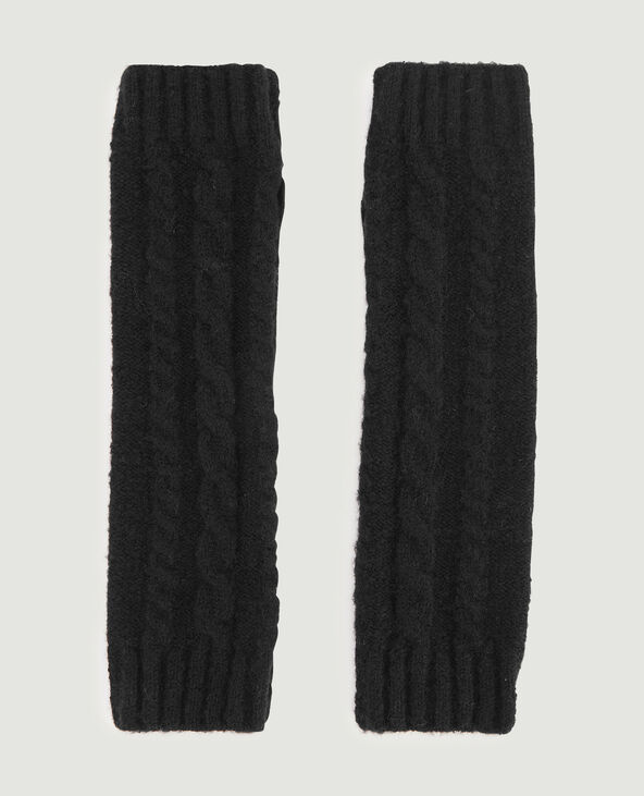 Mitaines en maille torsadée noir - Pimkie