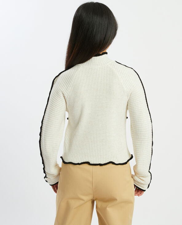 Pull à coutures apparentes blanc - Pimkie