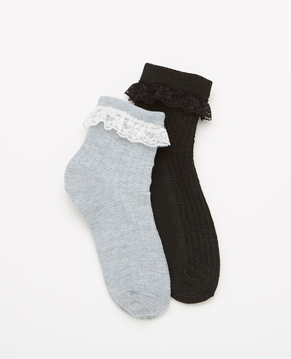 Lot de 2 paires de chaussettes noir - Pimkie