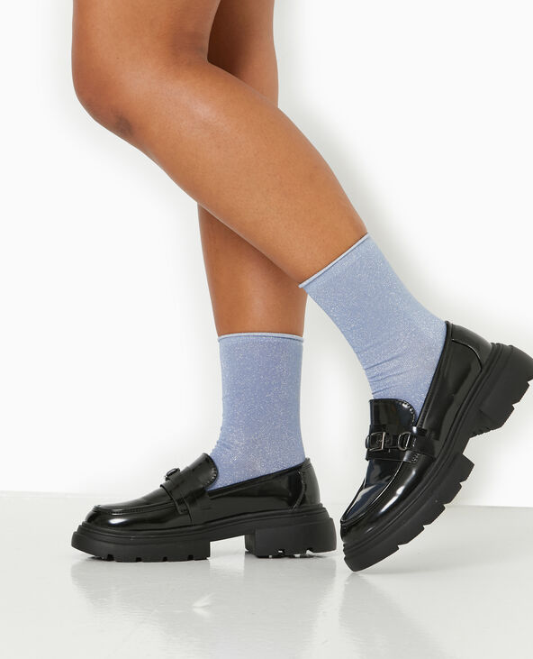 Lot de 2 paires de chaussettes avec lurex bleu clair - Pimkie
