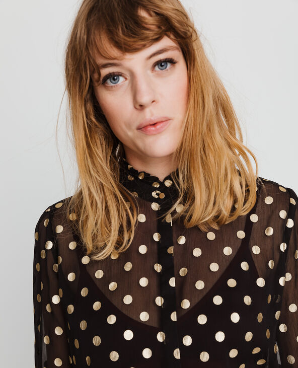 Chemise à pois noir - Pimkie