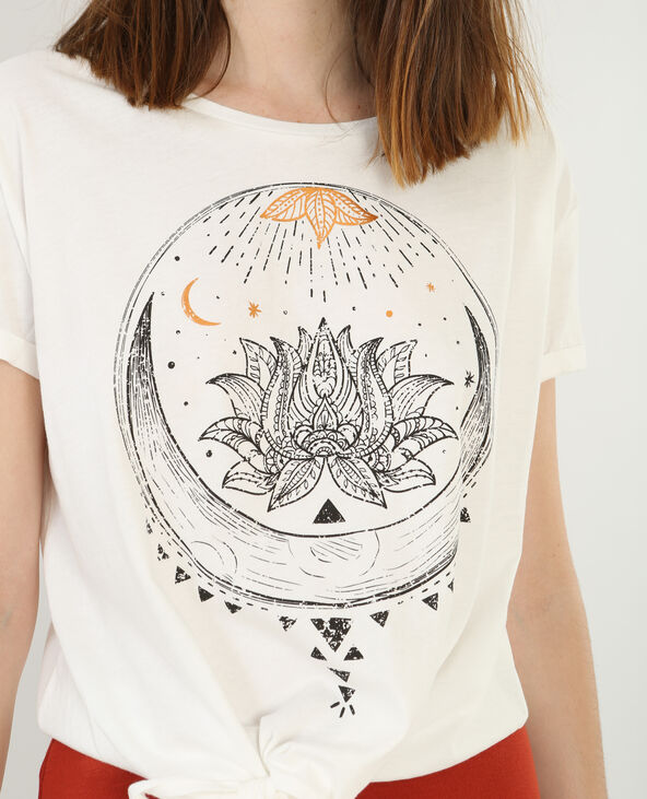 T-shirt à nœud blanc - Pimkie