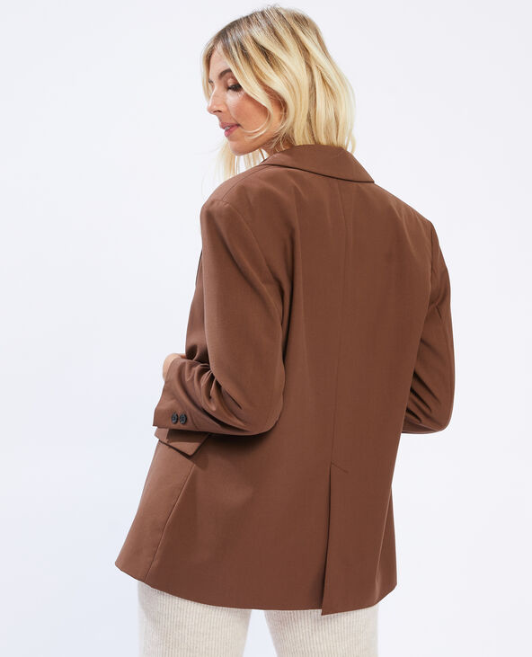 Blazer oversize marron deals