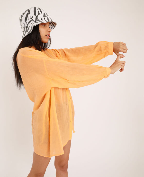 Chemise col mao orange - Pimkie