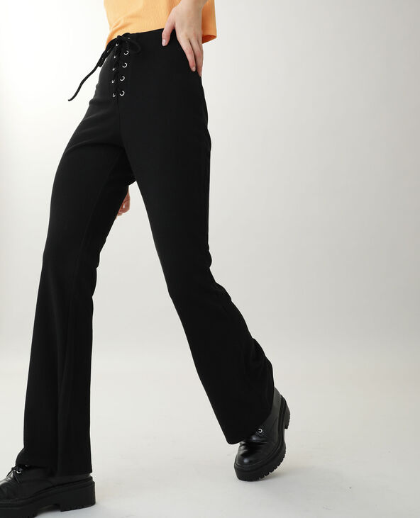 Pantalon en maille noir - Pimkie
