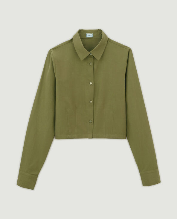 Chemise courte vert olive - Pimkie