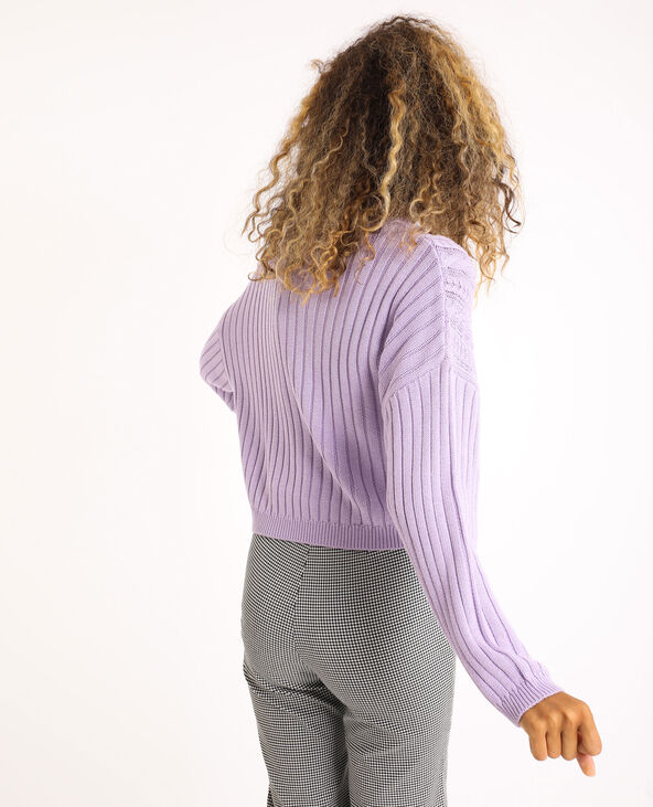 Pull torsadé violet - Pimkie