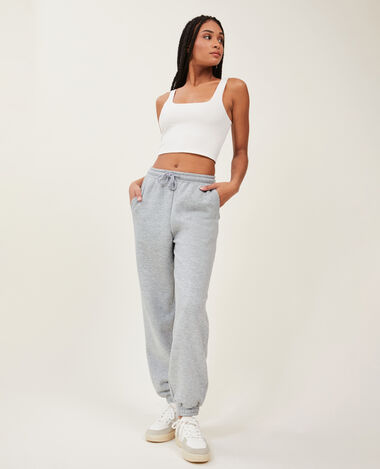 Pantalon de jogging en molleton gris chiné - Pimkie