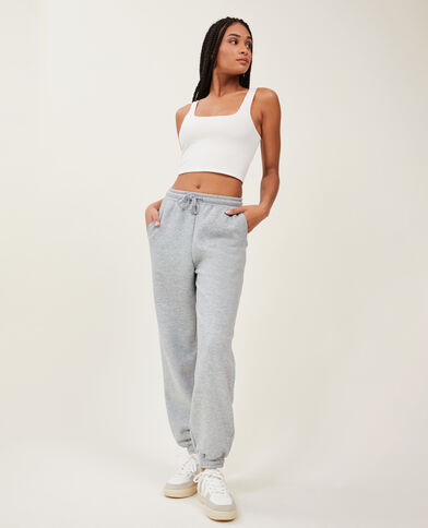 Pantalon de jogging en molleton gris chiné - Pimkie
