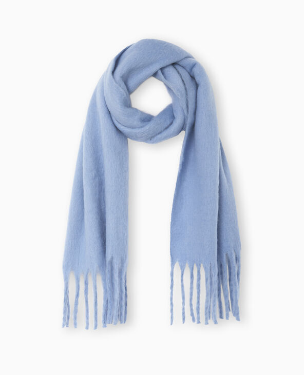 Grande écharpe en maille ultra douce bleu clair - Pimkie