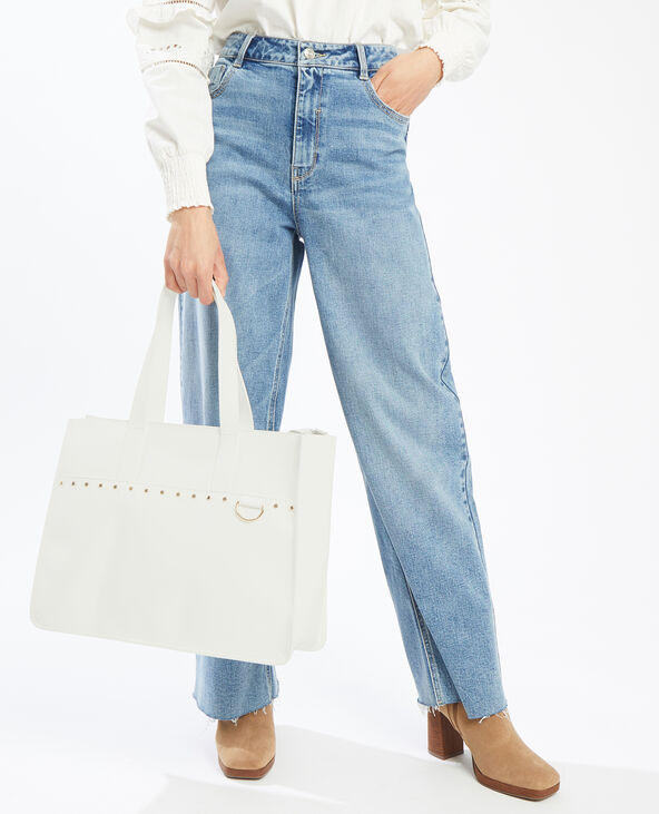Sac cabas clouté blanc - Pimkie