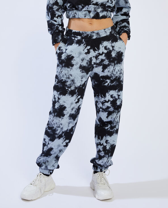 Pantalon tie and dye noir - Pimkie