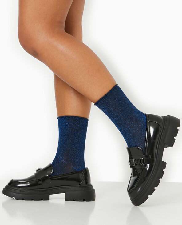 Lot de 2 paires de chaussettes avec lurex bleu clair - Pimkie